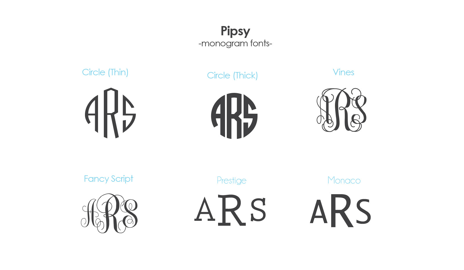 Pipsy Font List - Monogram Fonts