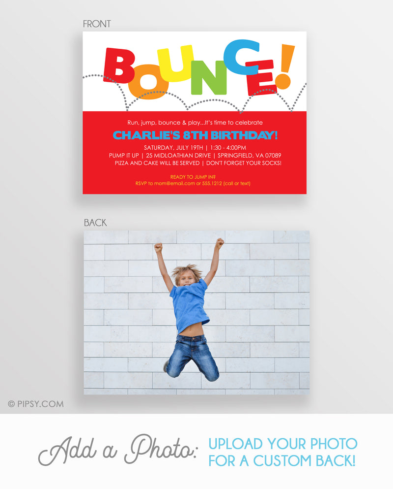 Bounce Birthday Invitations, Red (DIY Printable) - Pipsy