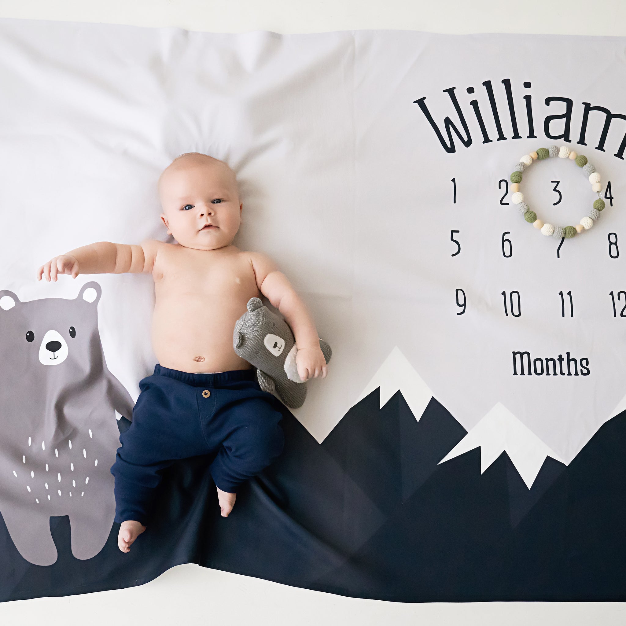 personalized milestone baby blanket