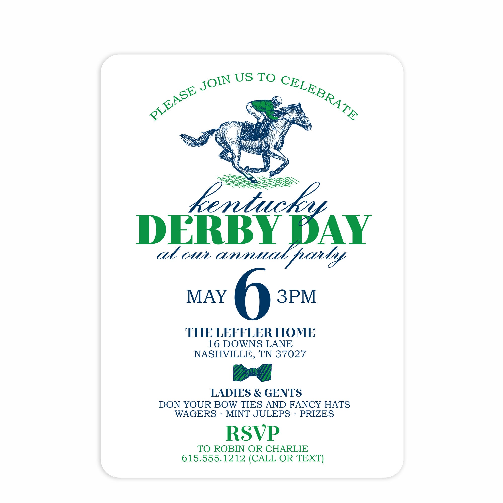 Kentucky Derby Invitations Printable