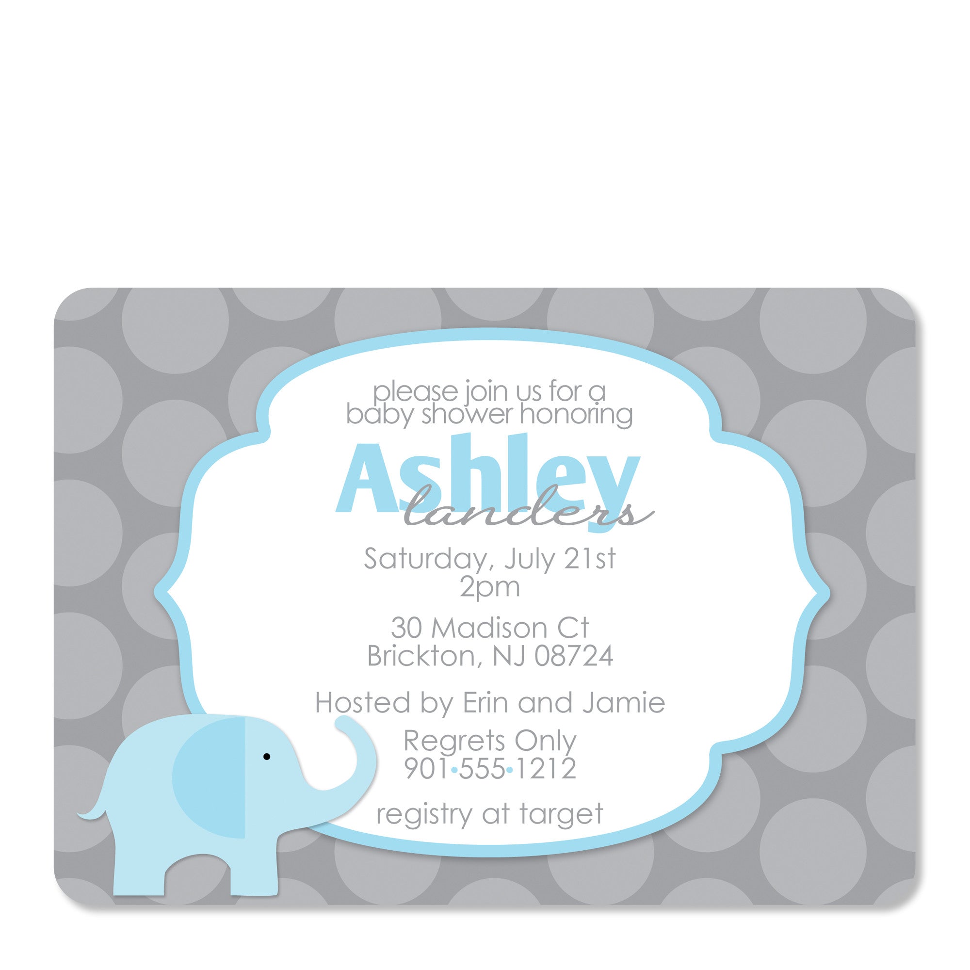 elephant baby shower invitations target