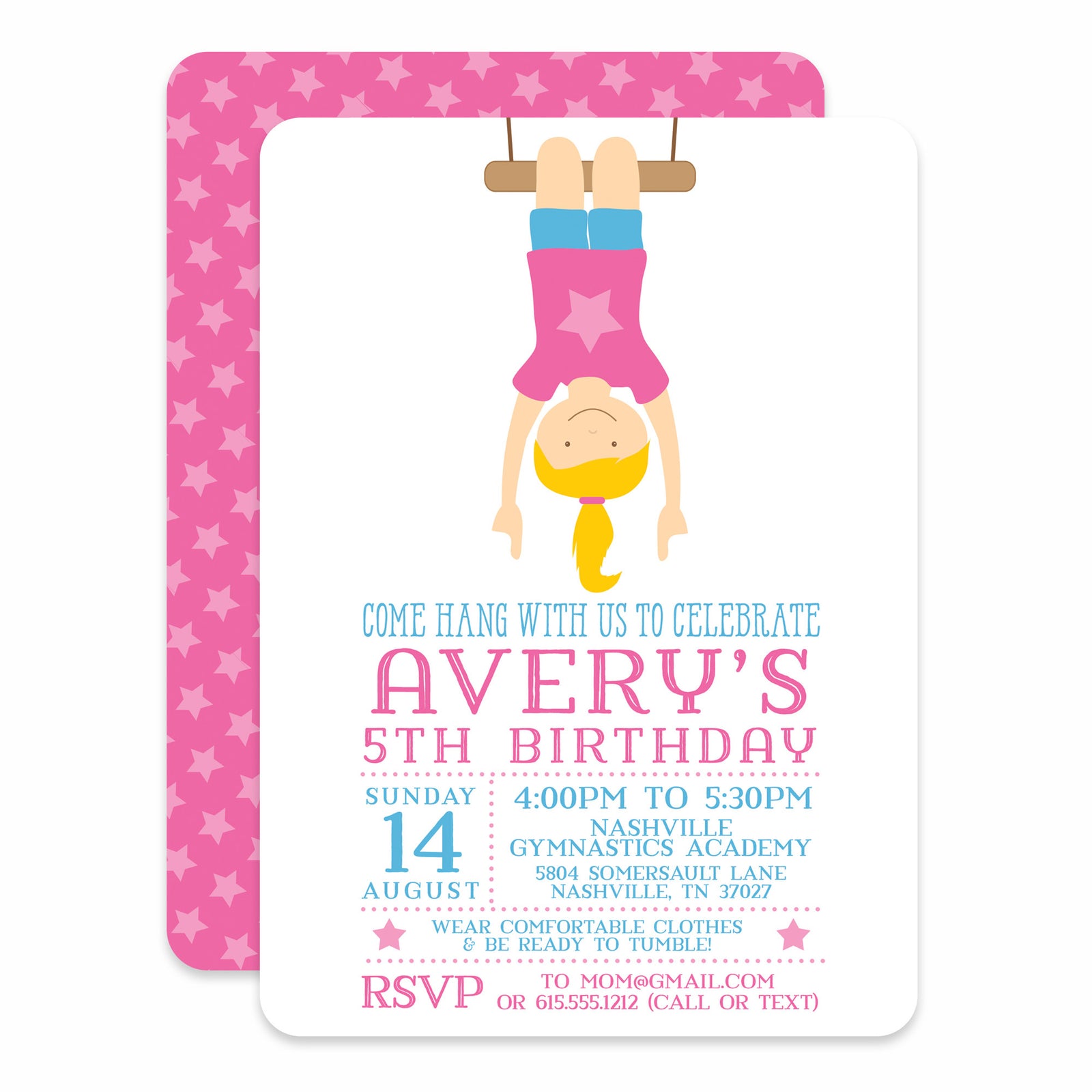 Gymnastic Boy Party Invitation TRY BEFORE You BUY Instant 