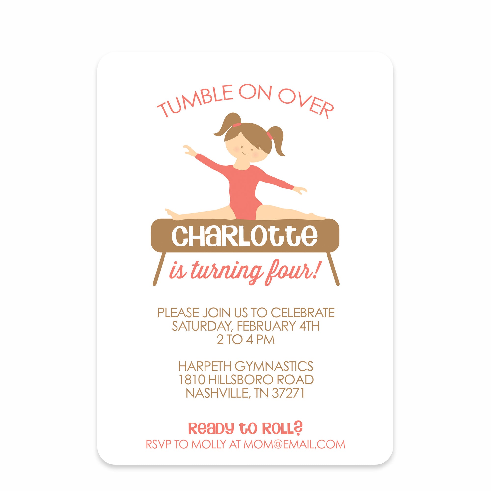 Gymnastic Boy Party Invitation TRY BEFORE You BUY Instant 