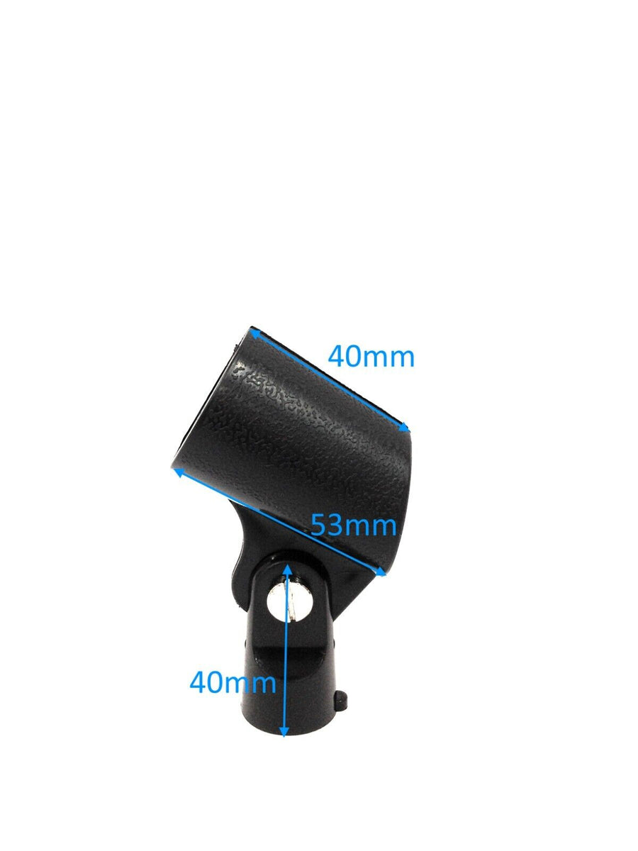 Haze MS043 Hard Plastic Microphone Clip/Holder - Black, 5/8" Thread