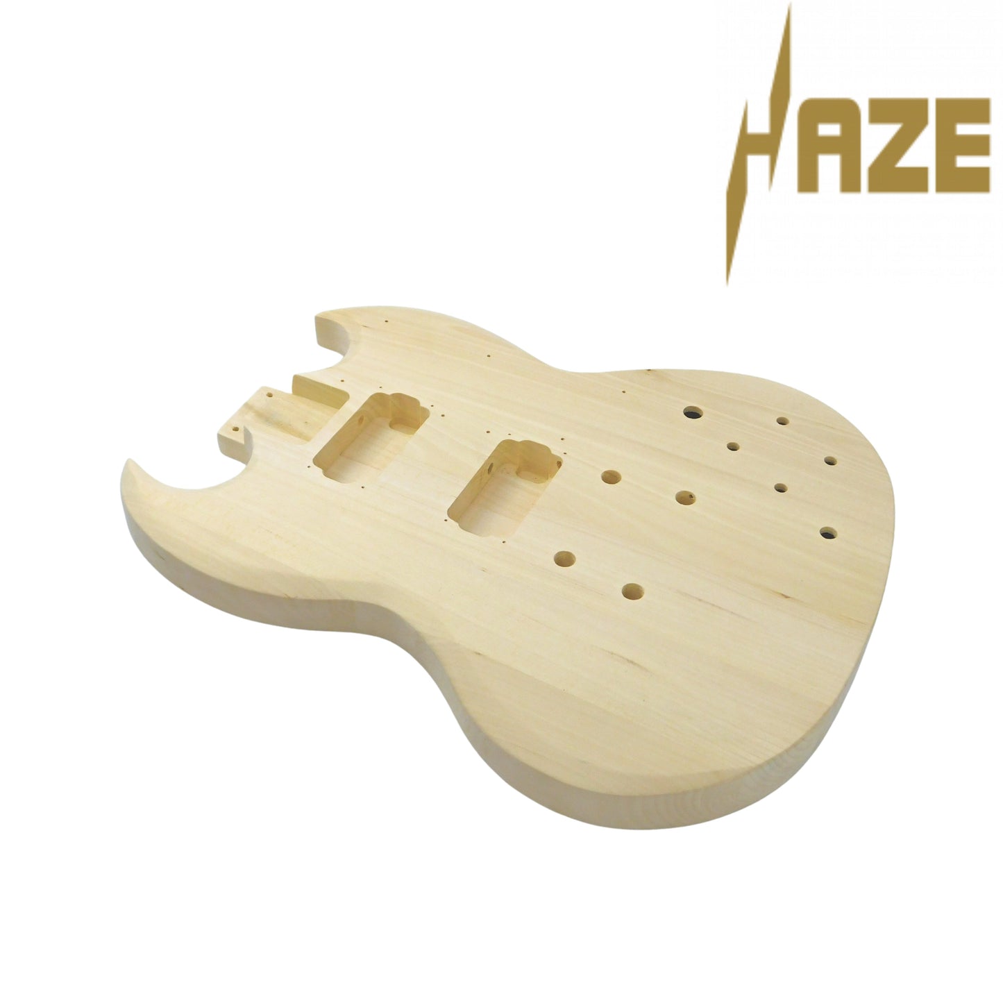 Haze Electric Guitar DIY, Solid Basswood body and Maple neck, No-Soldering, HSSG19200DIY