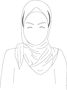 Wearing a Rectangle Hijab as a Square Style Hijab - step 6 : tuck the other side inside your shirt, leave it as it is, or wrap it around as well. 