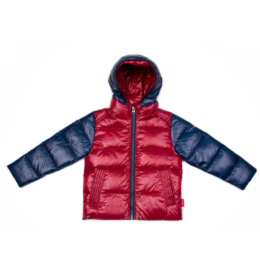Car Seat Safety Road Coat®Down Jacket - Navy/Red - Onekid