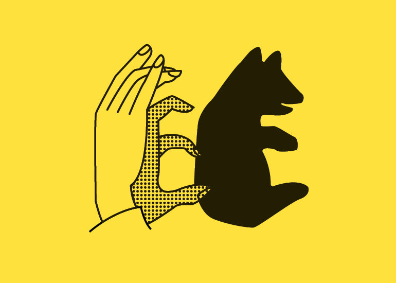 an illustration of how to make a bear shadow puppet