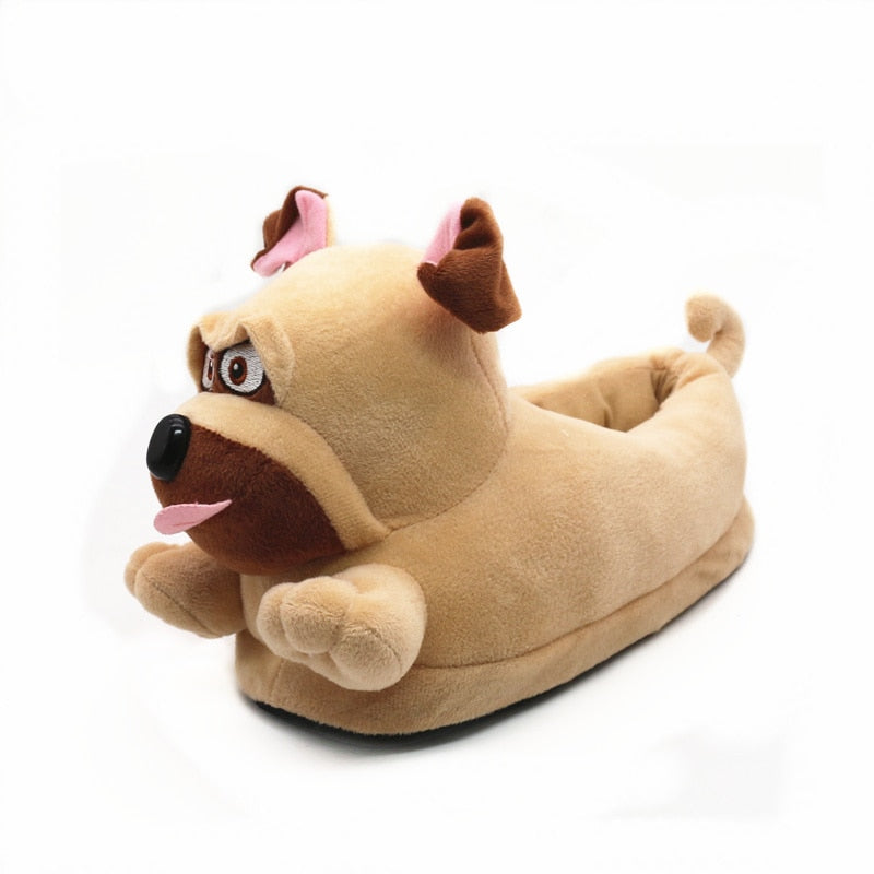 slippers with dog face