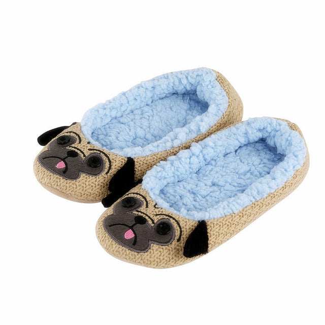 ladies pug slippers