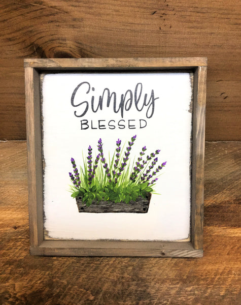 Download Simply Blessed, Hand painted wooded sign - Woodticks Wood ...