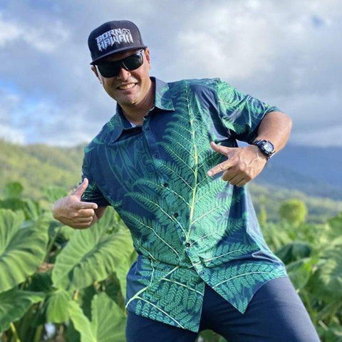 Hawaiian Shirt Palolo Valley (black)