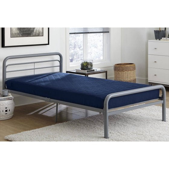 twin size quilted top bunk bed mattress navy blue kids bedding twin size bed frame and mattress