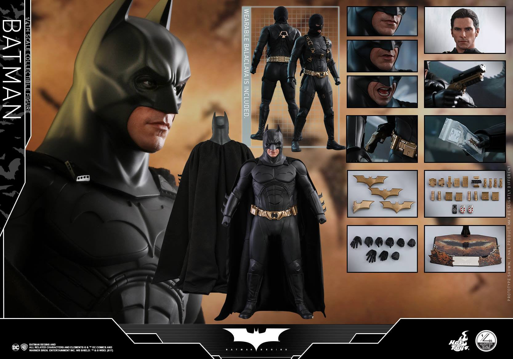 Hot Toys Qs009 Batman Begins Batman 14 Scale Marvelous Toys 