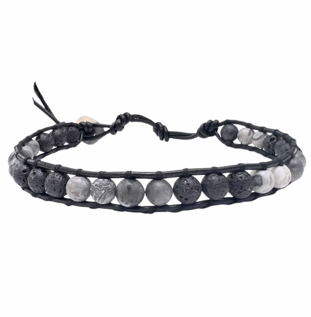 Classic Braided PU Leather Mens Bracelet 20cm Bangle Wristband 8.3 inches,  Perfect Accessory , B 