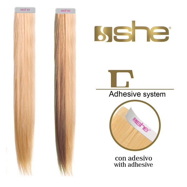 Extension professionali she adesive Capelli lisci naturali biadesive –  younicestore