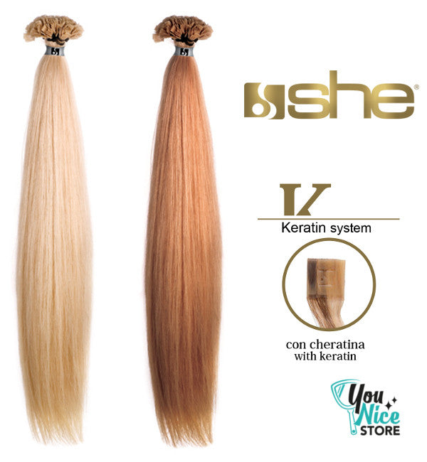 Extension cheratina XXL SHE Capelli veri lisci Colori naturali 65-70cm –  younicestore