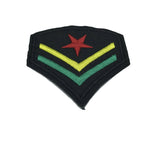 Rasta Army Star Stripe Iron-On Embroidered Patch RLW1531