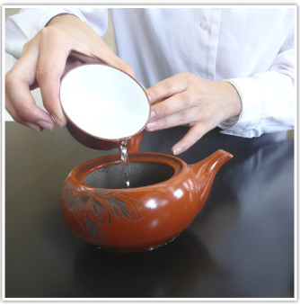 Hot water for japanese green tea