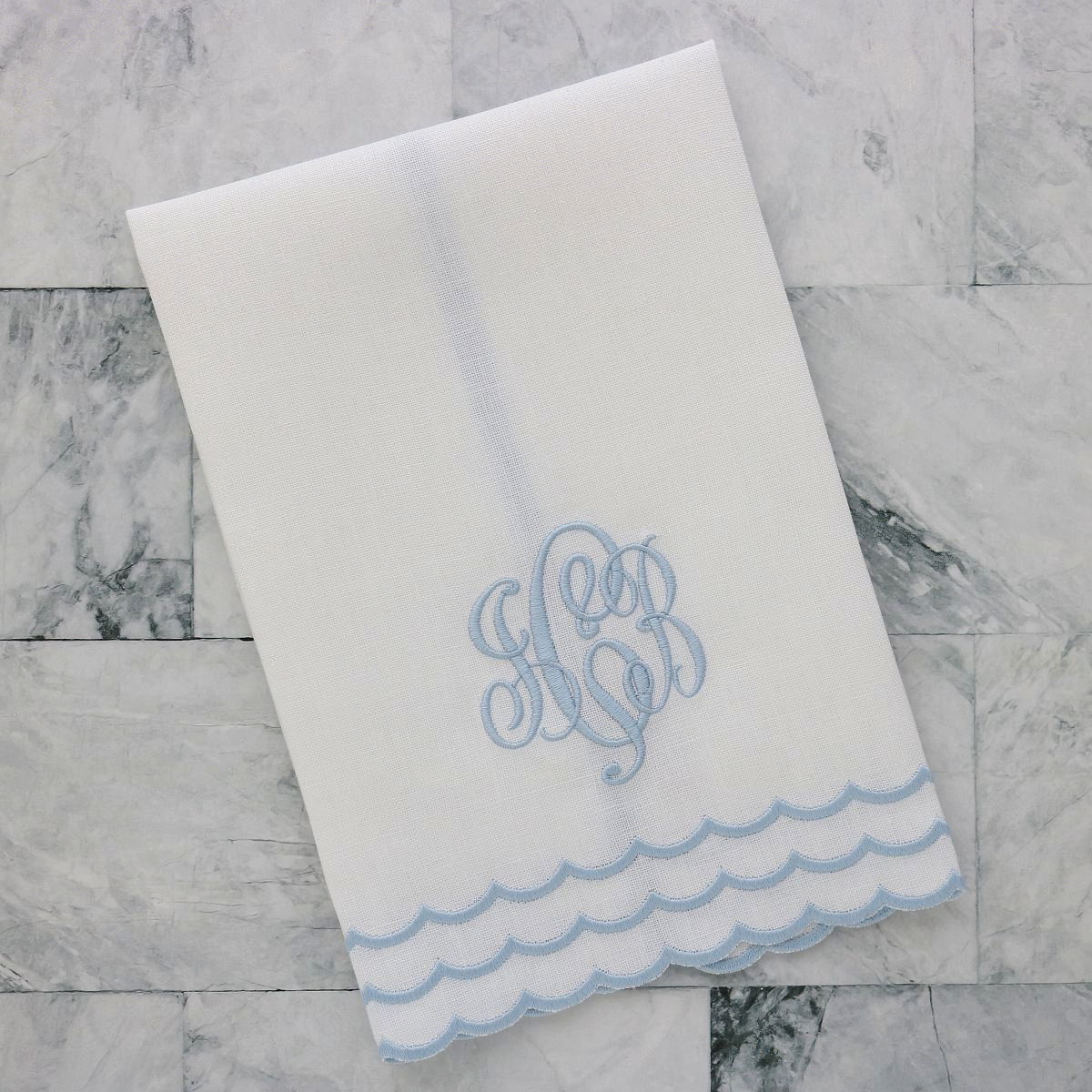 Hemstitch Hand Towel With Embroidered Bees / Monogram Gift / Guest