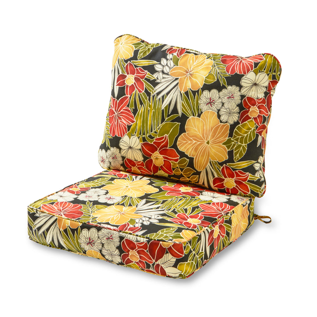 Deep Seat Cushion Covers / Breeze Floral Outdoor 2-pc Deep Seat Cushion