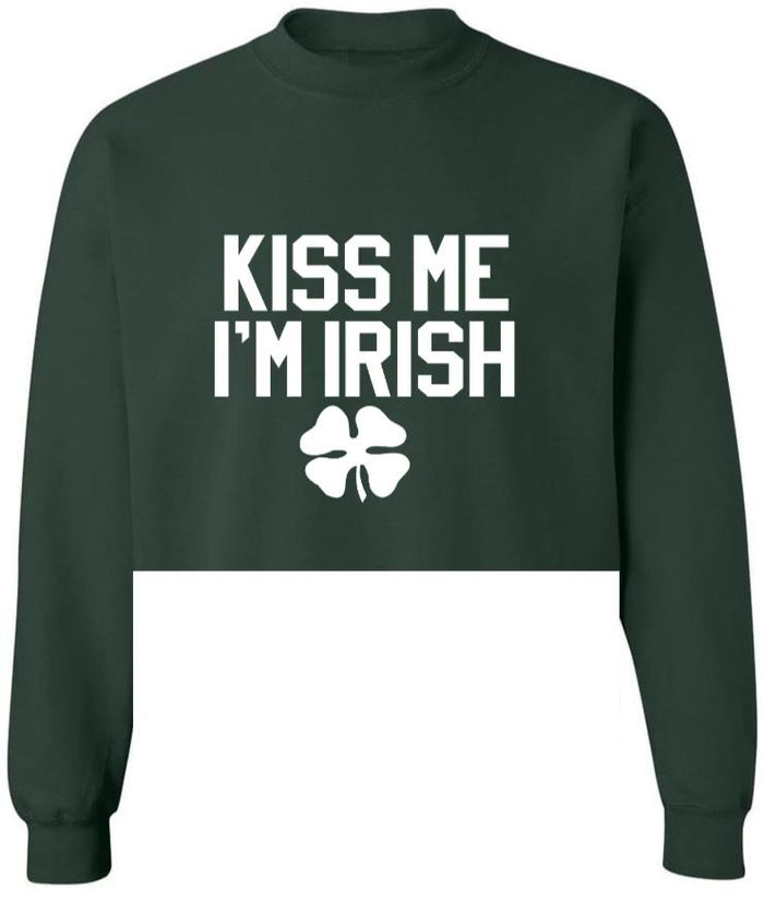 st patricks day cropped sweatshirt