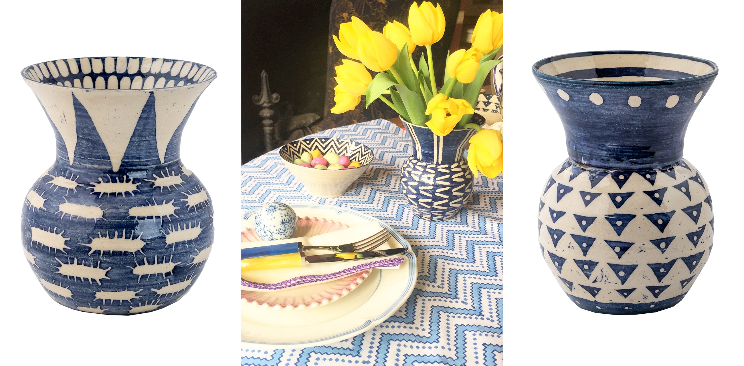 Our hand made Guatemalan vases are a great way to brighten up a table with or without flowers