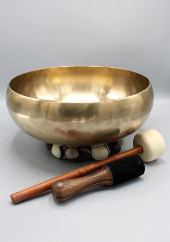 Carefully hand cast and hand hammered singing bowls 