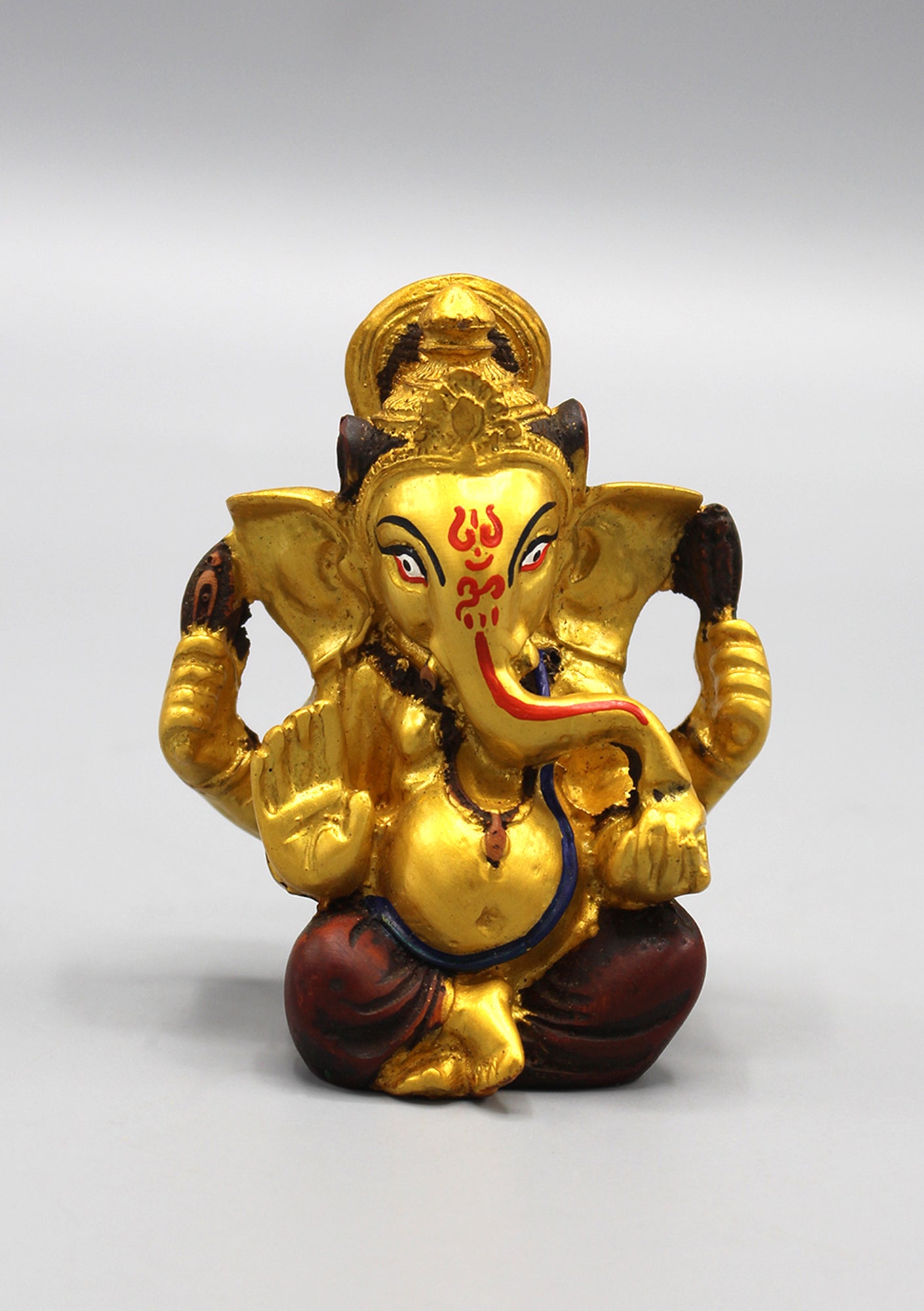 Handpainted Golden Ganesha Resin Statue 3