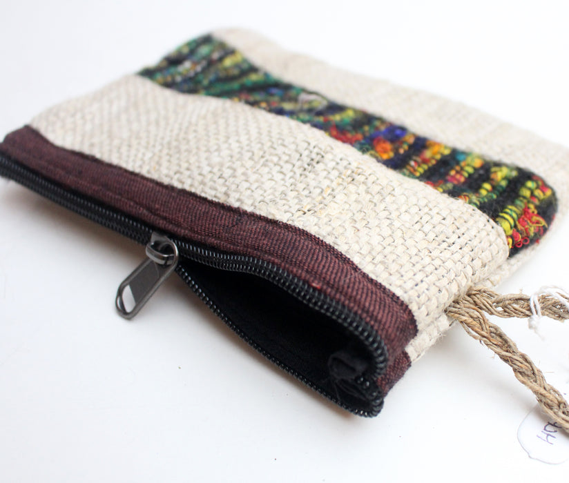 Hemp Clutch Purse with Zipper