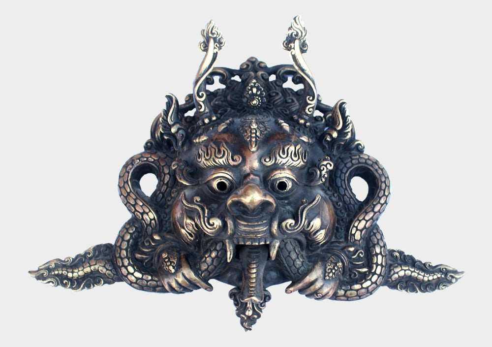 Cheppu Wall Hanging Mask, Brass Artwork, Home Decor