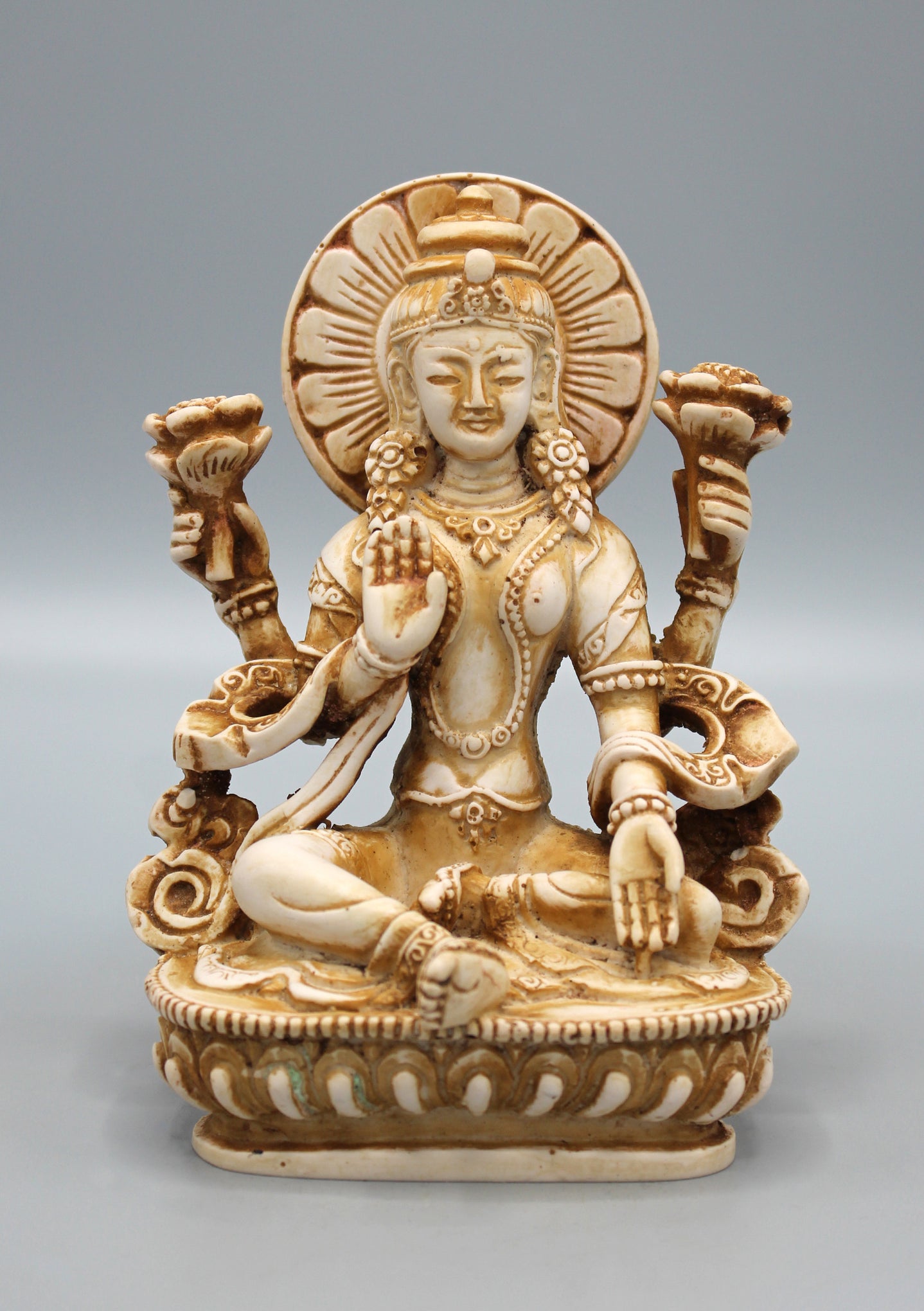 Hindu Goddess Laxmi Resin Statue