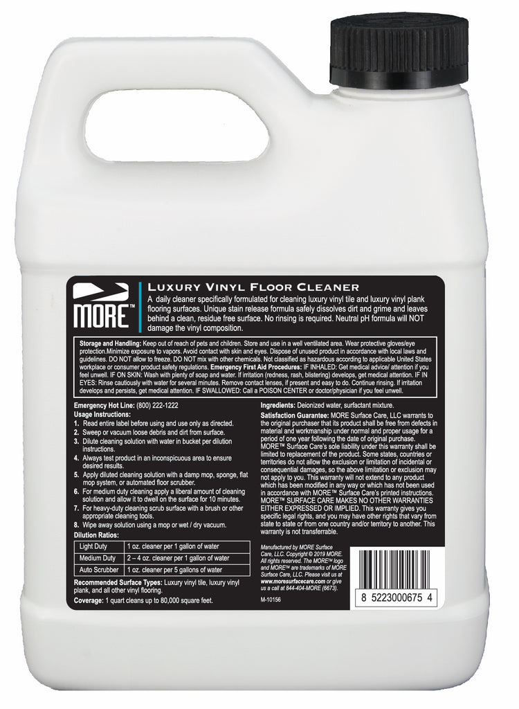 More Luxury Vinyl Floor Cleaner More Surface Care