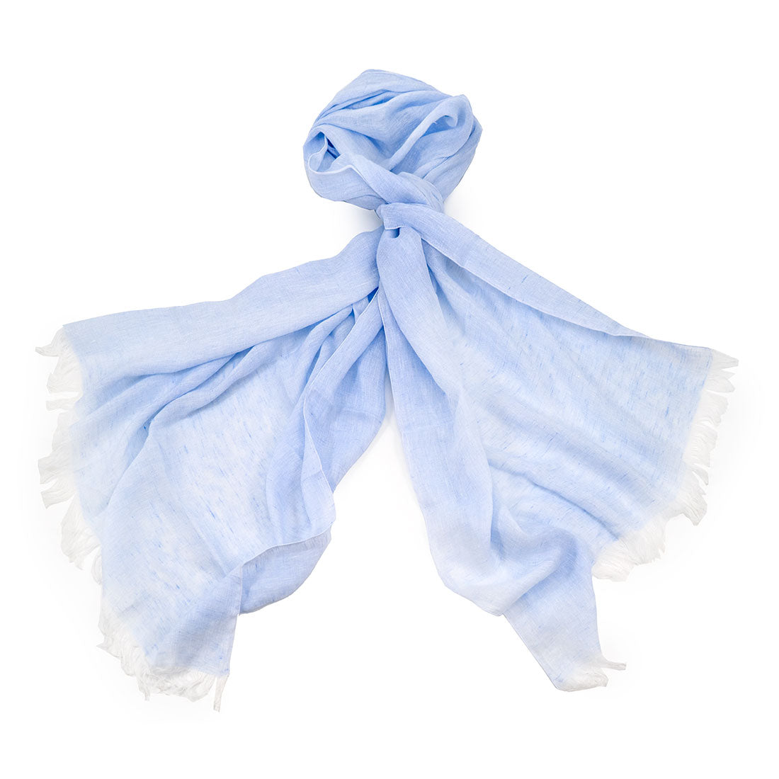 blue linen scarf