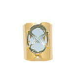 Gold Aquamarine Crystal Ring