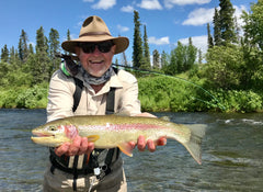 Fly fishing on the Braids in Katmai