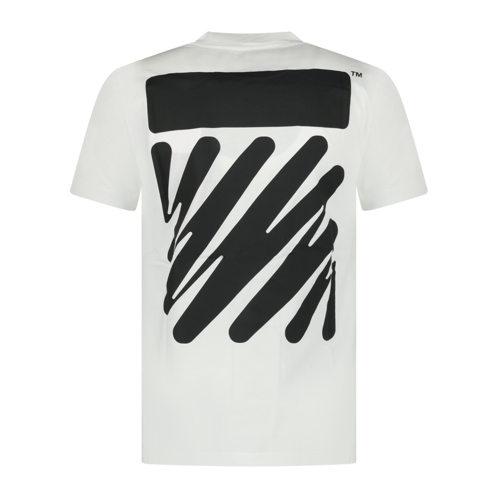 Off-White Wave Diagonal Logo T-Shirt White - forsalebyerin Outlet Sale