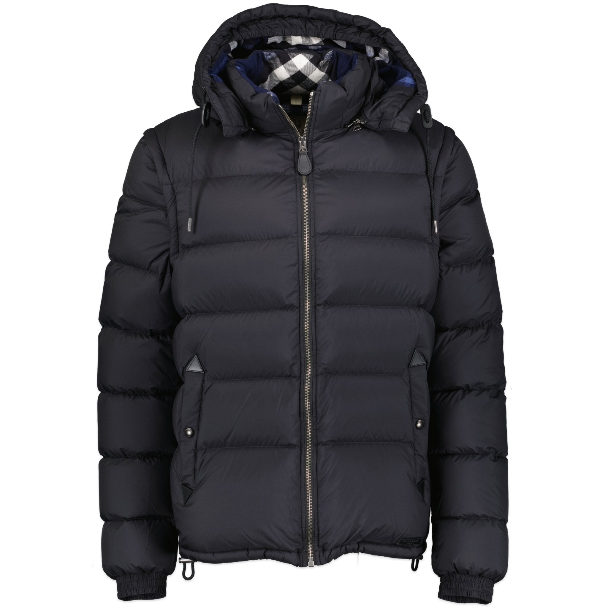 Burberry 'Basford' Detachable Sleeve Hooded Down Jacket Navy | Boinclo ltd  | Outlet Sale