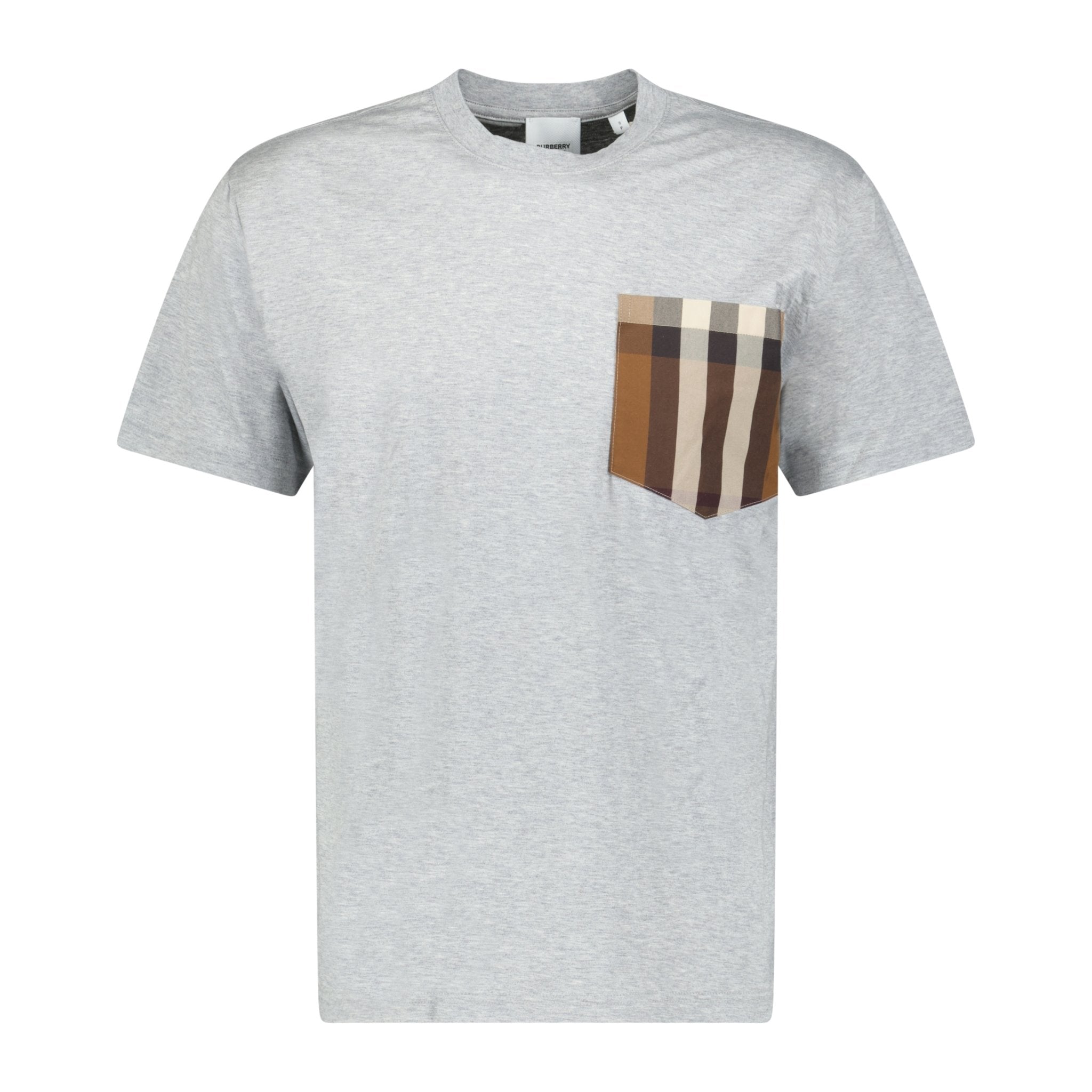 Burberry 'Carrick' Check Pocket Short Sleeve T-Shirt Grey | Boinclo ltd |  Outlet Sale