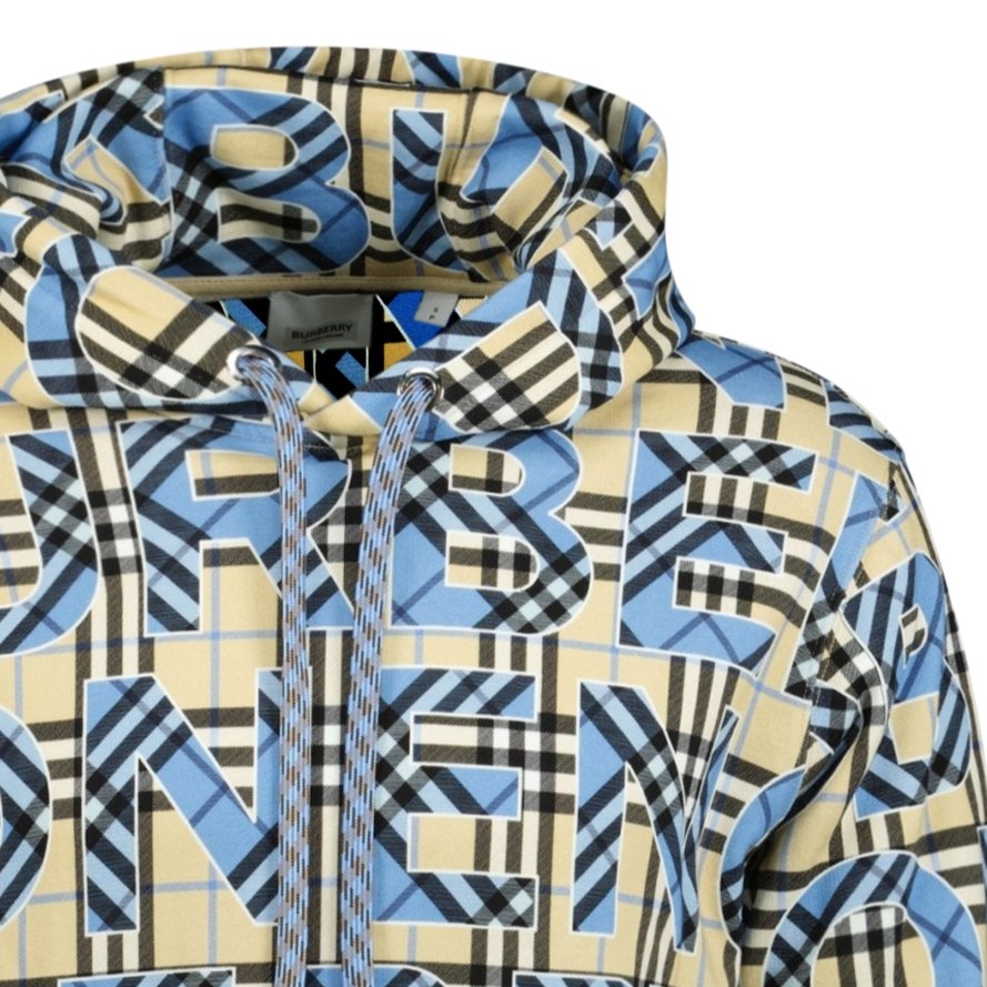 Burberry Check Logo Print Cotton Sweatshirt Yellow & Blue | Boinclo ltd |  Outlet Sale