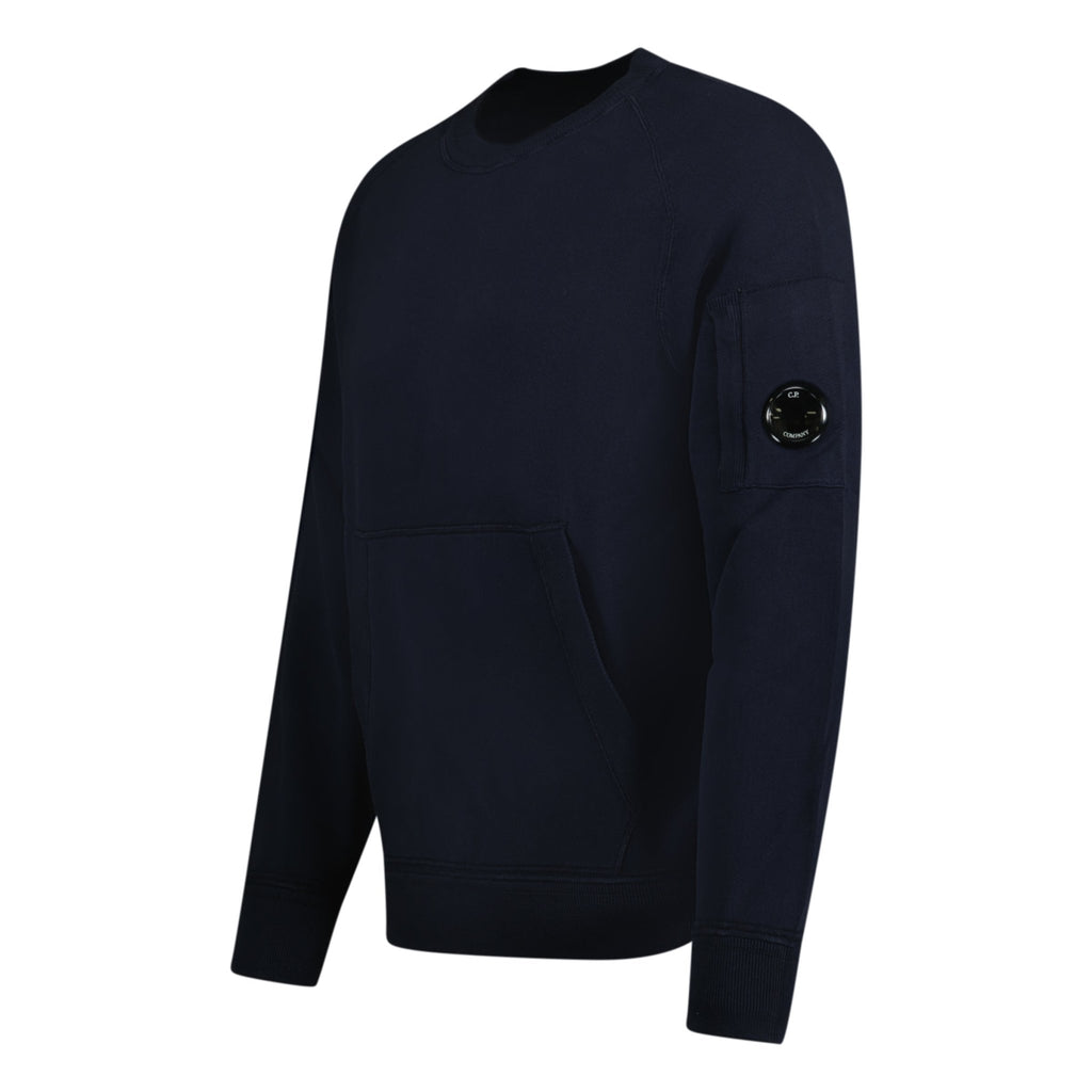 CP Company Arm Lens Wool Knit Sweatshirt White | Boinclo ltd