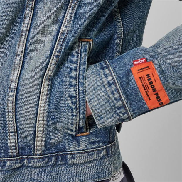 Heron Preston Levi Denim Jacket Blue | Boinclo ltd | Outlet Sale