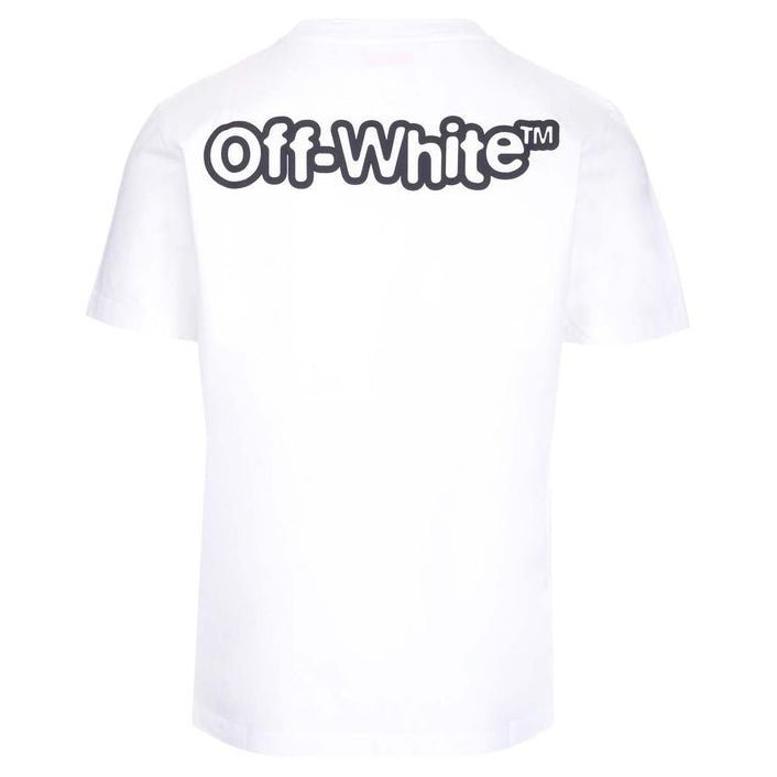 OFF-WHITE Slim Fit FF Blur T-Shirt White - forsalebyerin