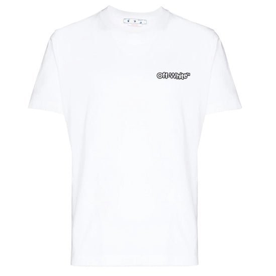 OFF-WHITE Slim Fit FF Blur T-Shirt White - forsalebyerin