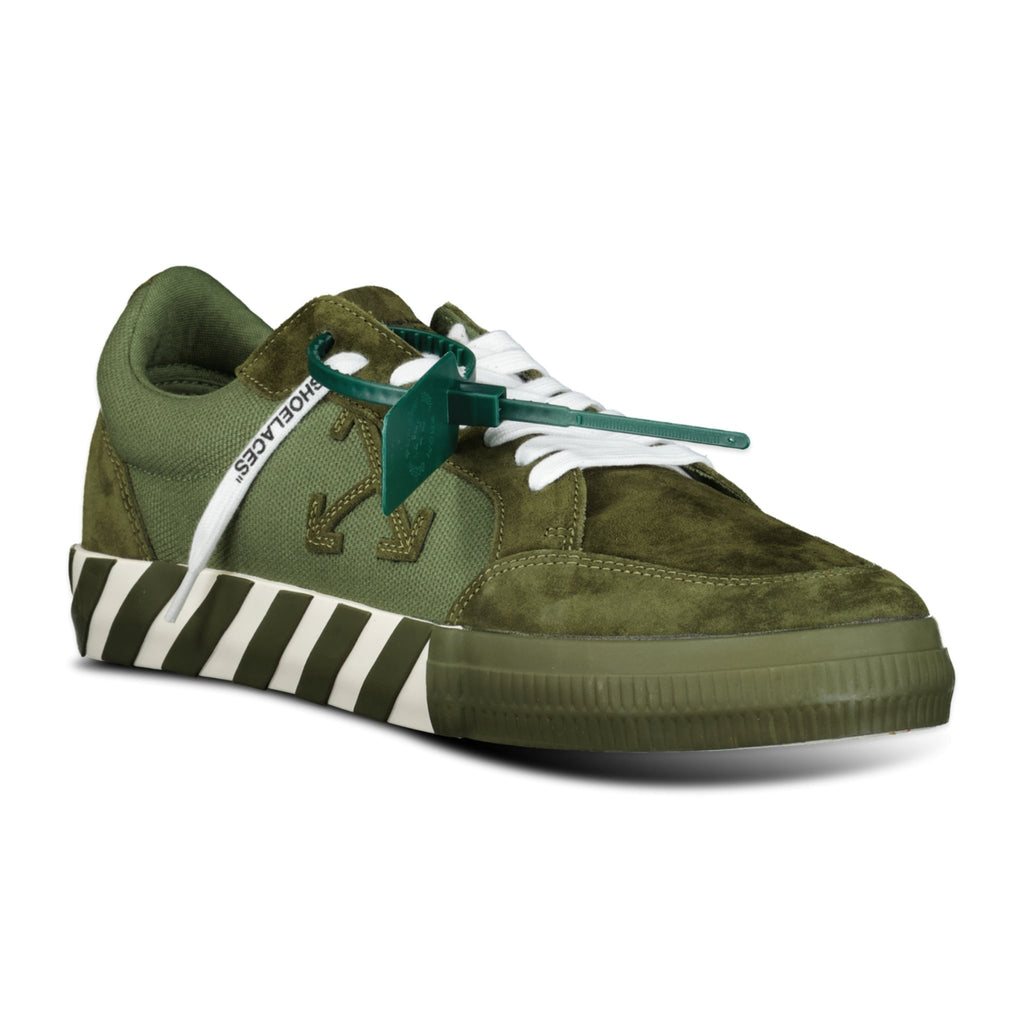 OFF-WHITE Vulcanised Canvas Low-Top Trainers Green - forsalebyerin