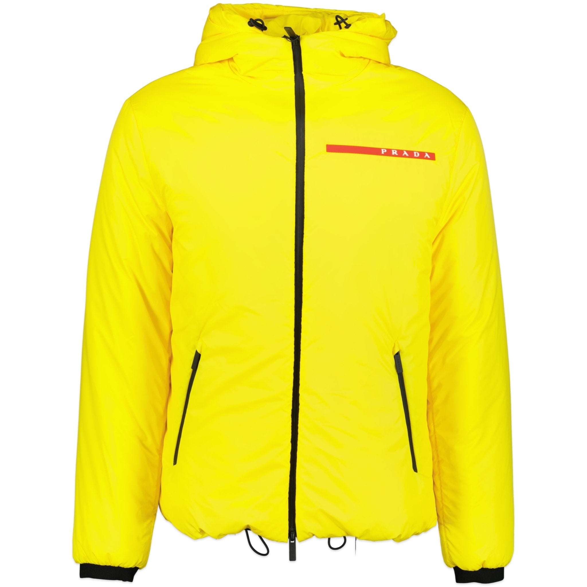 Prada Technical Nylon Padded Jacket Yellow | Boinclo ltd | Outlet Sale