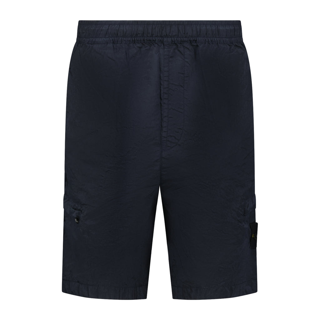 Stone Island 'Bermuda' Cargo Jersey Shorts Black