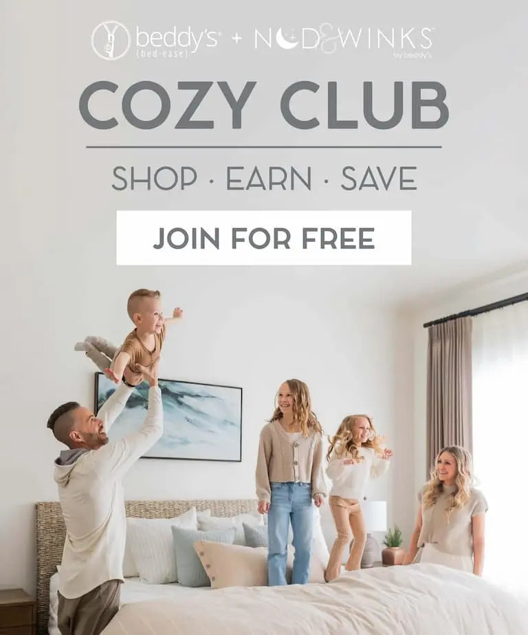 a family enjoys their beddy's zipper bedding