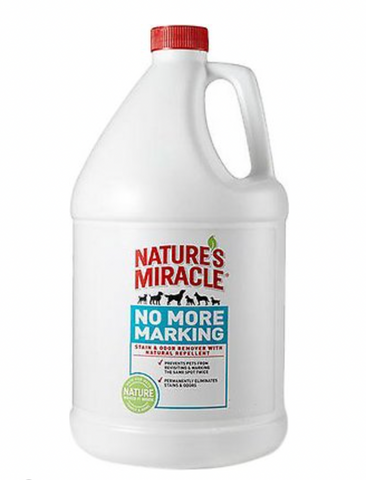 A white bottle with a red cap - Nature's Miracle No More Marking Pet Stain & Odor Remover