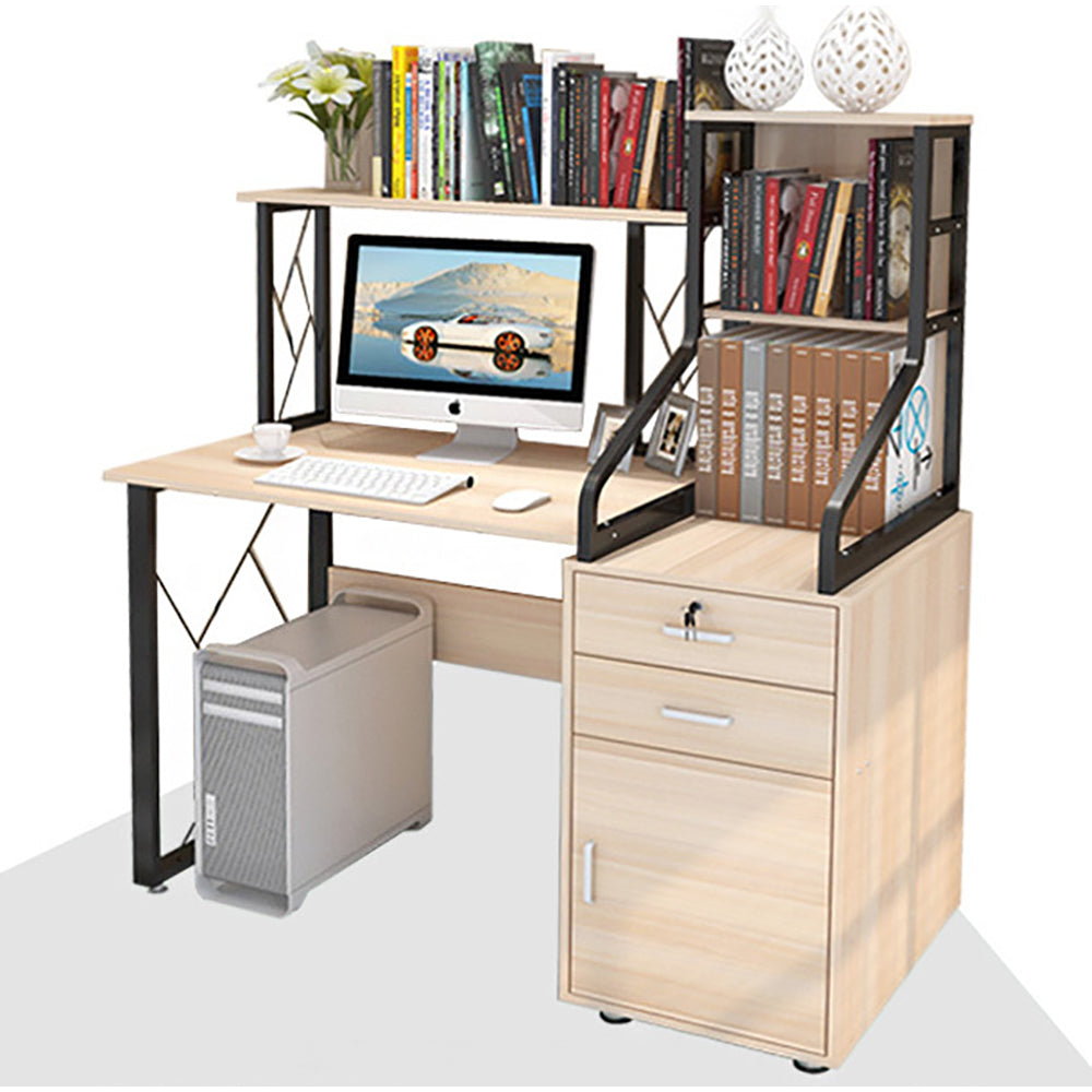 Executrix Large Multi Function Computer Desk Workstation W Shelves
